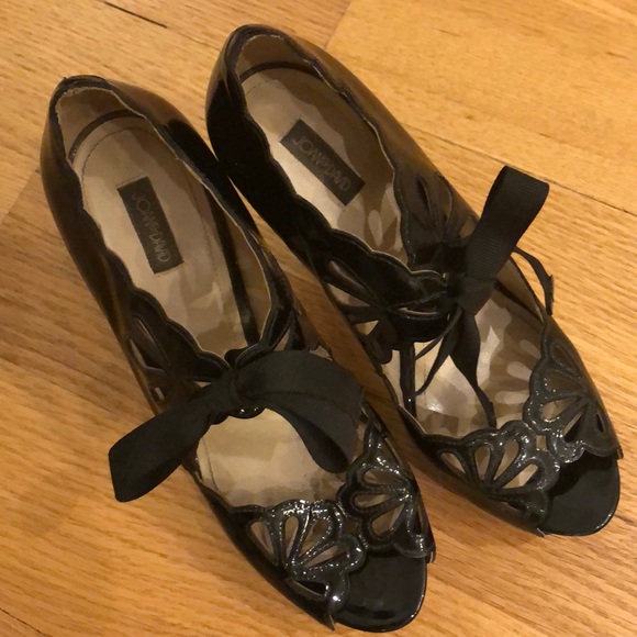 Joan and David black patent leather platform heels - Picture 3 of 8